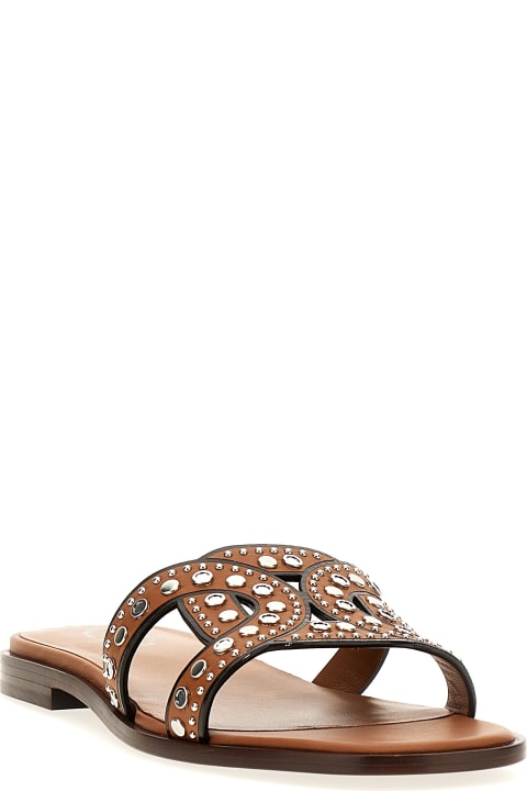 Tod's for Women Tod's Maxi Catena Leather Sandals