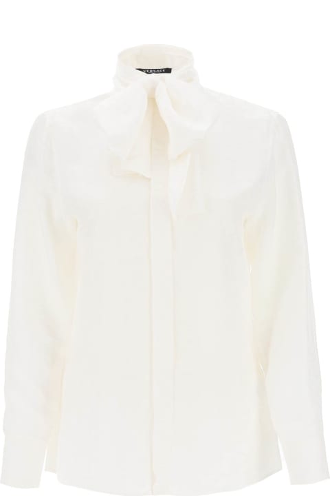 Versace Topwear for Women Versace Shirt With Flake And Allover Logo