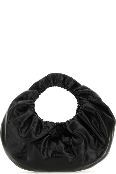 Alexander Wang for Women Alexander Wang Black Leather Small Crescent Handbag