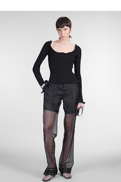 Del Core Clothing for Women Del Core Pants In Black Silk