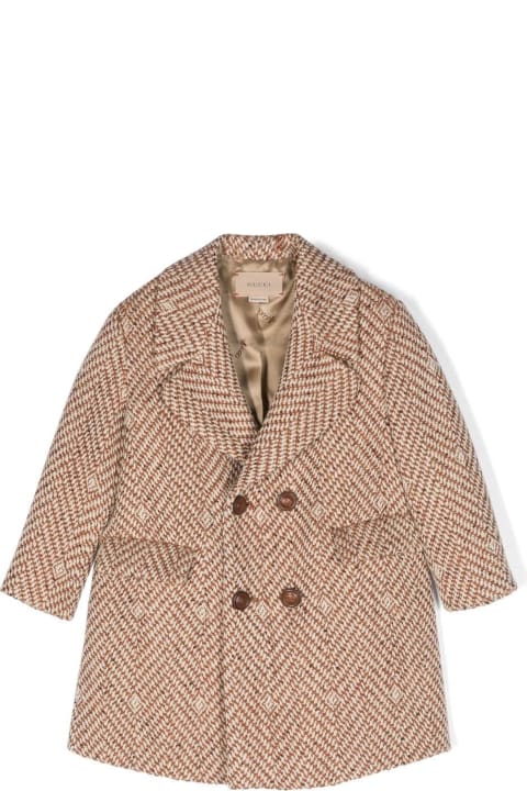 Coats & Jackets for Boys Gucci Brown Cotton Coat