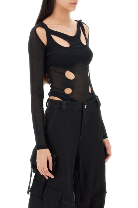 Fashion for Women Dion Lee Long-sleeved Bodysuit With Cut-outs