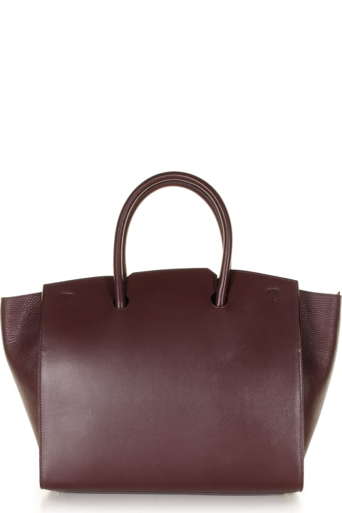 Furla Genesi L Leather Shopping Bag in Natural