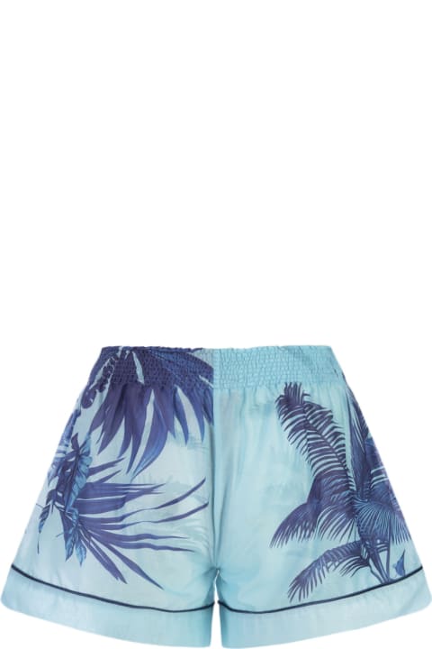 For Restless Sleepers Pants & Shorts for Women For Restless Sleepers Flowers Blue Toante Shorts