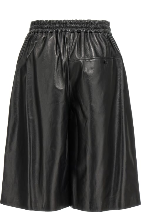 Jil Sander Pants & Shorts for Women Jil Sander Black Leather Shorts