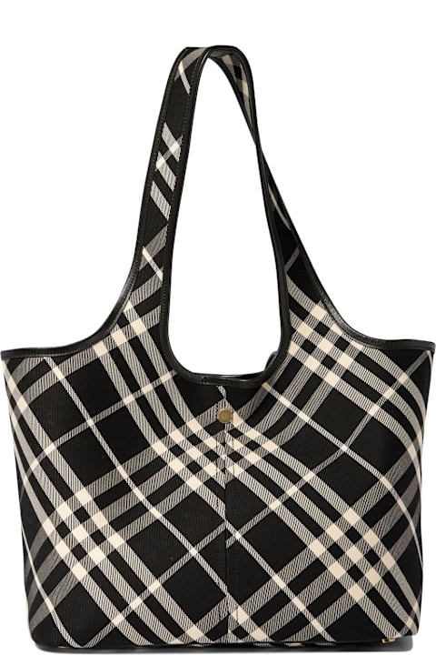 Burberry حقائب توتي لـ السيدات Burberry Nova Checked Top Handle Bag