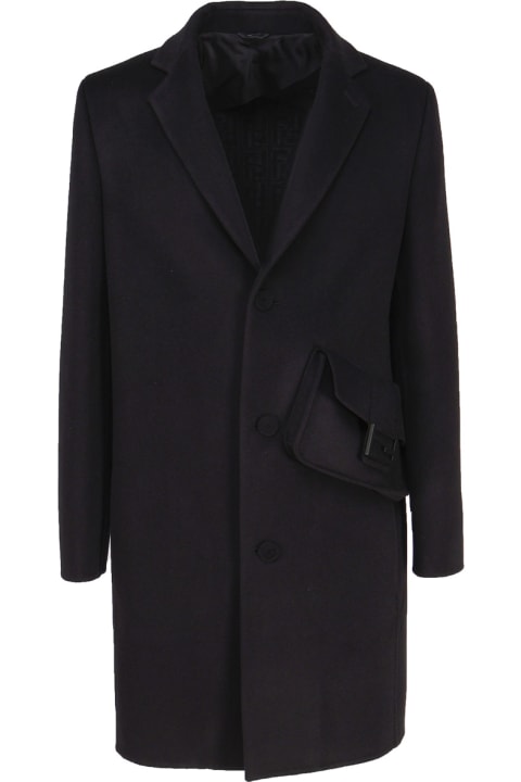 Fendi Coats & Jackets for Men Fendi Single-breasted Wool Coat