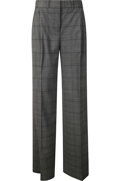 Coperni سراويل طويلة وقصيرة لـ السيدات Coperni Plaid Check Wide Leg Trousers