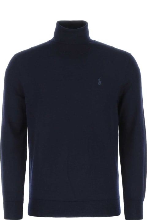 Fashion for Men Polo Ralph Lauren Dark Blue Wool Blend Sweater