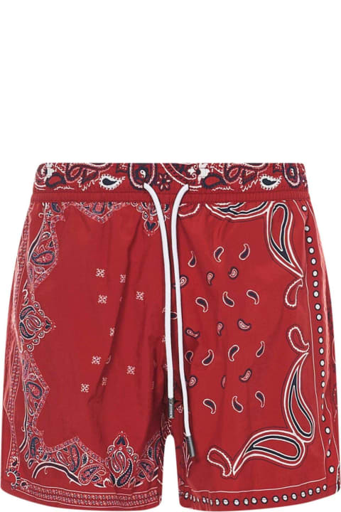 Etro Pants for Men Etro Paisley Printed Knee-length Swim Shorts