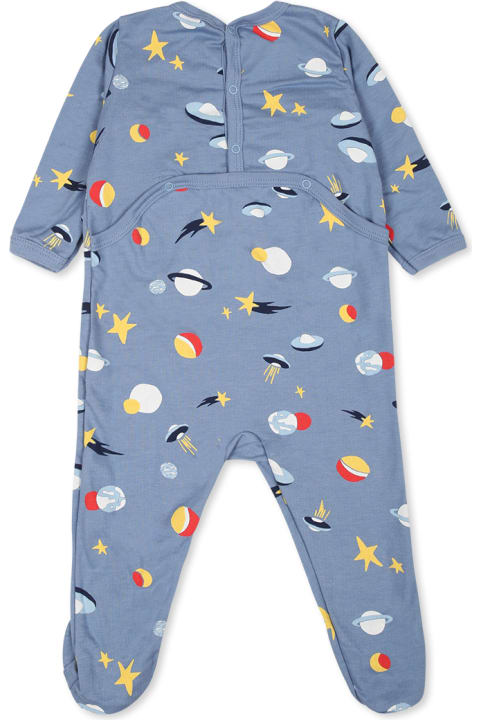 Petit Bateau Bodysuits & Sets for Baby Girls Petit Bateau Light Blue Babygrow With Planets For Baby Boy