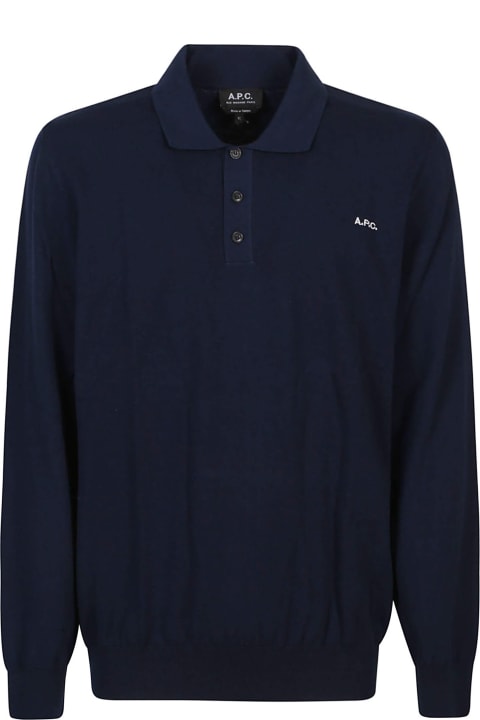 A.P.C. Topwear for Men A.P.C. Blaise Long Sleeve Polo Shirt