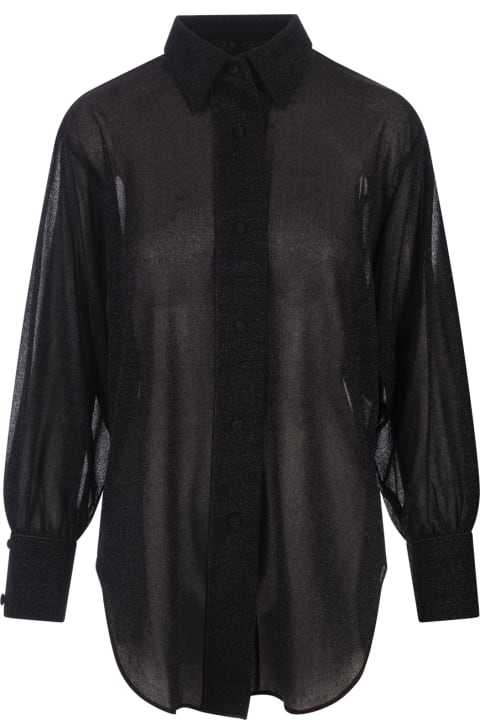 Oseree for Women Oseree Black Lumiere Long Shirt