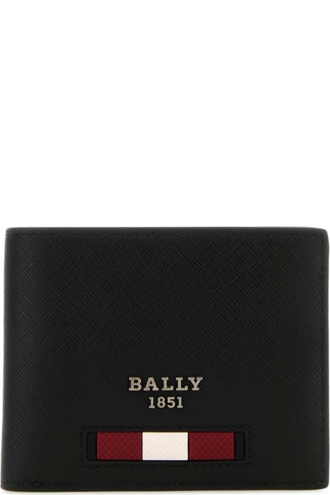Wallets for Men Bally Black Leather Bevye Wallet