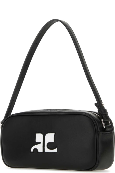 Courrèges for Women Courrèges Black Leather Rã©ã©dition Shoulder Bag