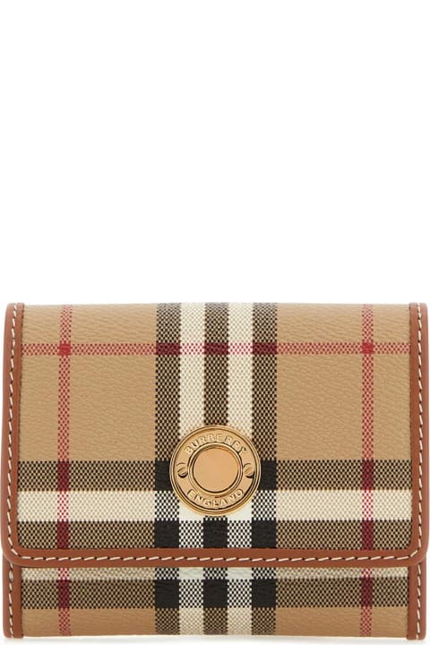 Burberry for Women Burberry Printed Canvas And Leather Small Wallet