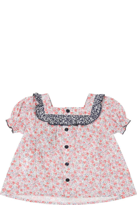 Multicolor Blouse For Baby Girl With Flowers