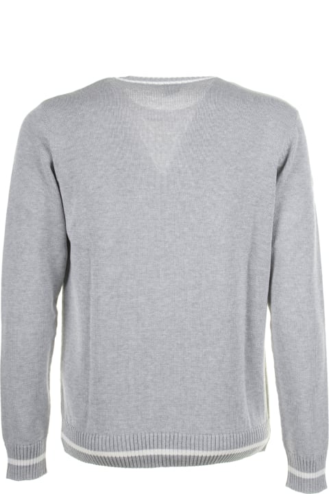 Eleventy Sweaters for Men Eleventy Light Gray Crew Neck Sweater
