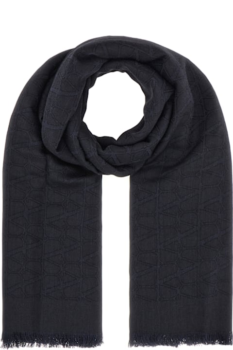 メンズ スカーフ Valentino Garavani Printed Wool Blend Scarf