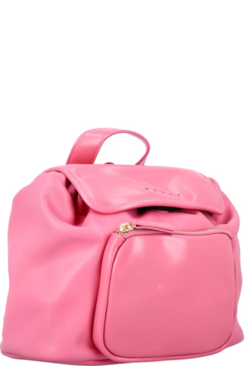 インテリア Marni Kid - Eco Leather Pink Backpack
