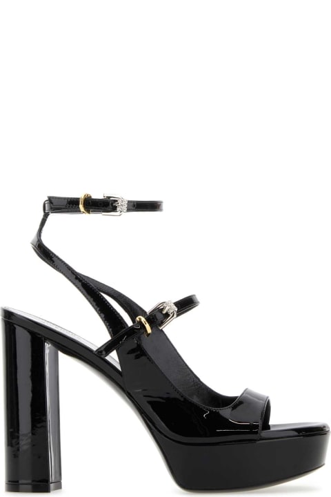Fashion for Women Givenchy Black Leather Voyou Sandals