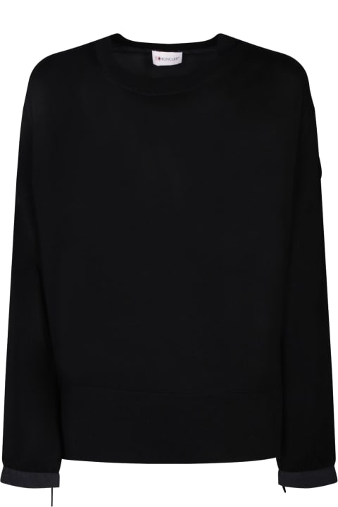 Moncler Fleeces & Tracksuits for Women Moncler Roundneck Black Pullover