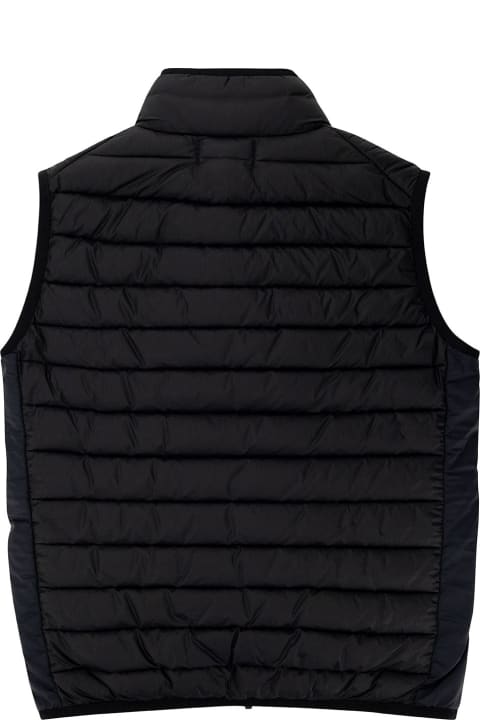 Stone Island Junior Coats & Jackets for Boys Stone Island Junior Blue Down Vest With Logo Patch In Polyamide Boy