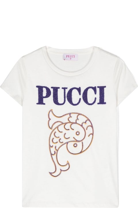 Pucci for Kids Pucci T-shirt Con Logo