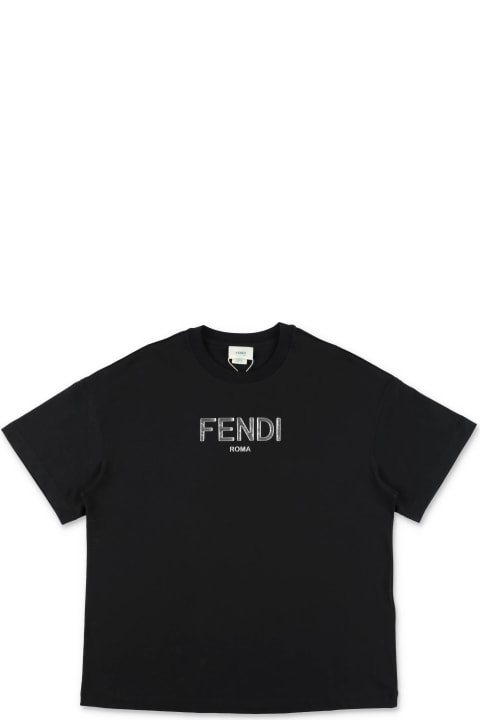 Fashion for Women Fendi Fendi T-shirt Gialla In Jersey Di Cotone Bambino