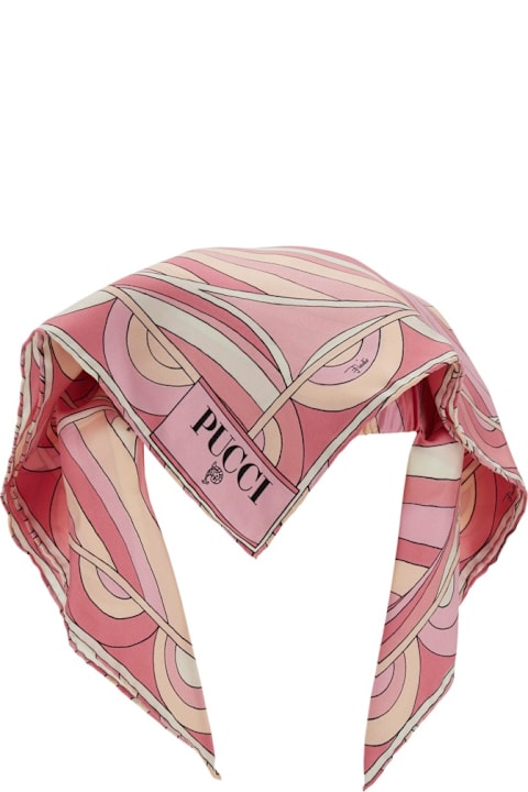ハット Pucci Silk Visor With Draped Scarf Pucci Visor With Scarf | italist