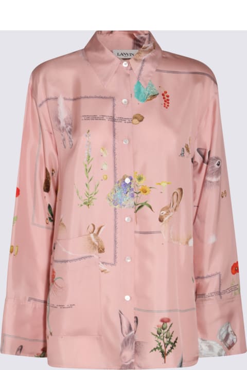 Topwear Sale for Women Lanvin Pink Silk Print Shirt