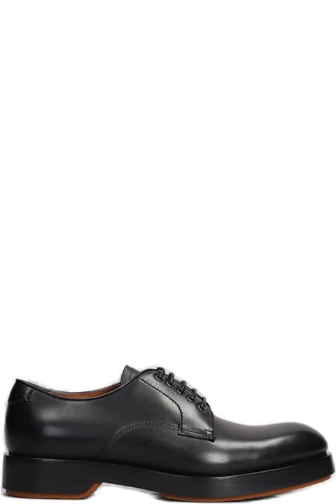 Zegna أحذية اللوفرز والبوت لـ القسم الرجالي Zegna Round-toe Lace-up Derby Shoes