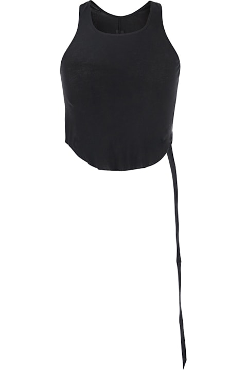 Topwear for Men DRKSHDW Black Racerback Top With Oversize Band In Cotton Man