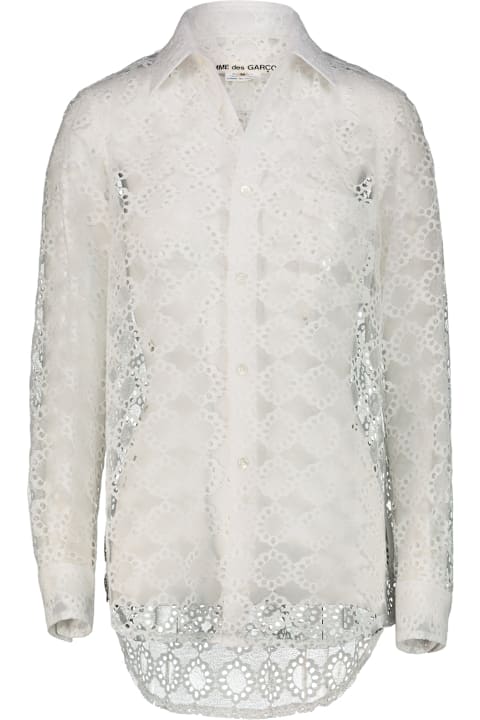 Comme des Garçons for Women Comme des Garçons Comme Des Garçons White Lace Shirt