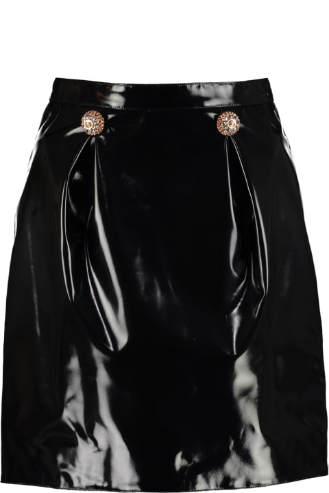 ウィメンズ Versaceのウェア Versace Faux Leather Mini Skirt