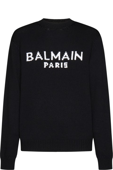 Balmain Clothing for Men Balmain Jacquard Logo Sweater