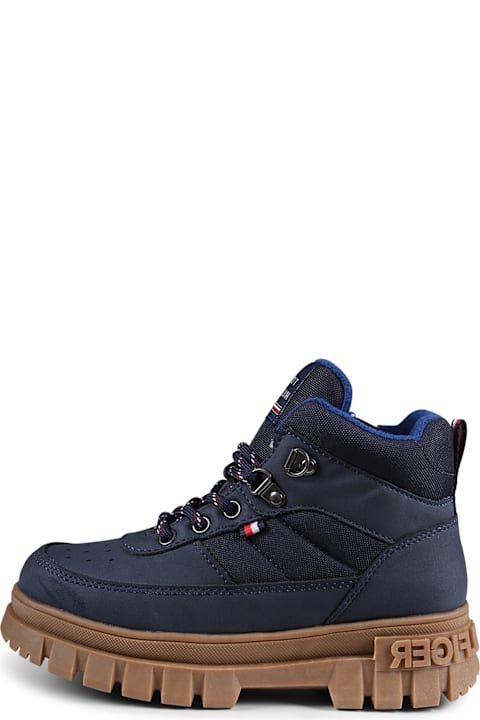 Tommy Hilfiger Shoes for Boys Tommy Hilfiger Blue Ankle Boots For Boy With Logo