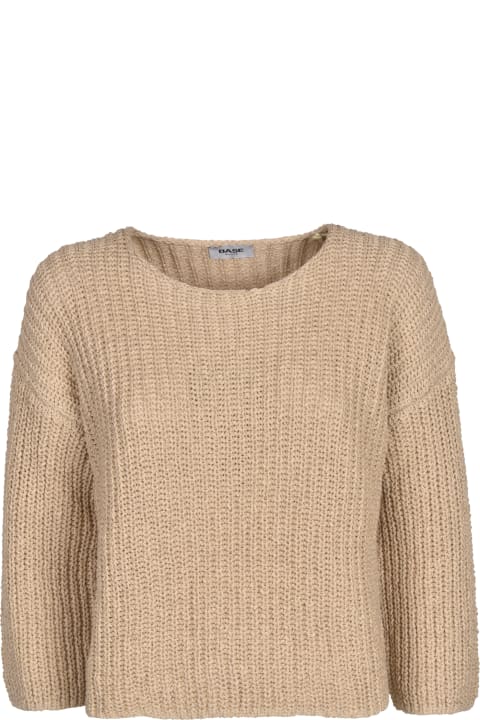 Round Neck Woven Sweater