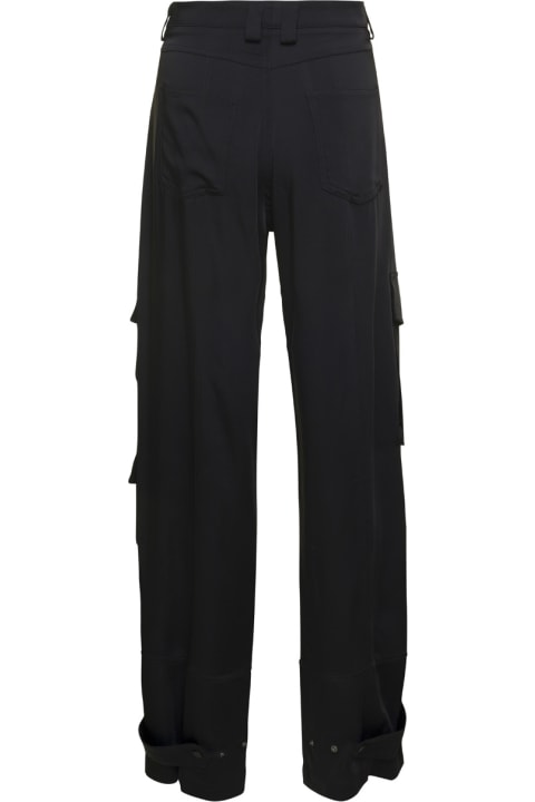 PT01 Clothing for Women PT01 Black Giselle Cargo Pants In Viscose Woman