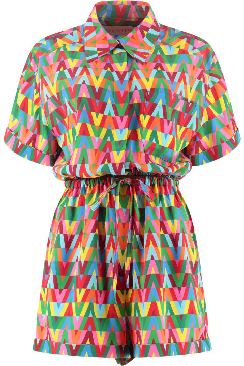 Sale for Women Valentino Garavani Printed Silk Jumpsuit