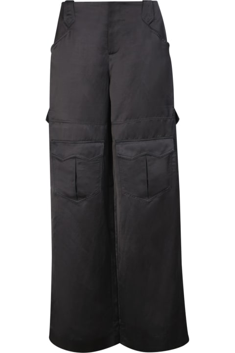 Pants & Shorts for Women Tom Ford Black Satin Cargo Trousers
