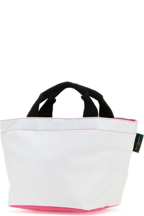 Bags for Women Hervè Chapelier White Canvas Shopping Bag