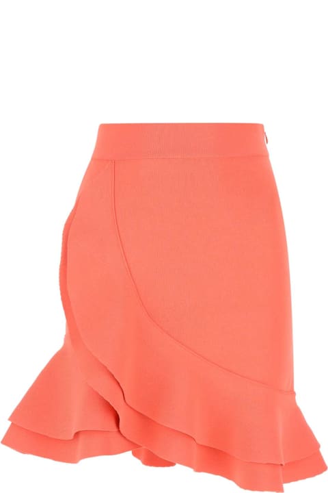 Fashion for Women Alexander McQueen Salmon Stretch Viscose Blend Mini Skirt