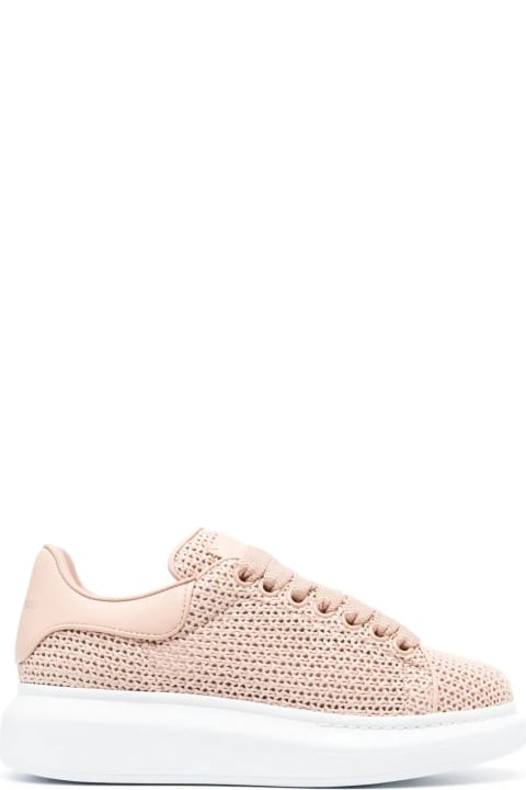 Wedges for Women Alexander McQueen Crochet Sneakers With Leather Heel