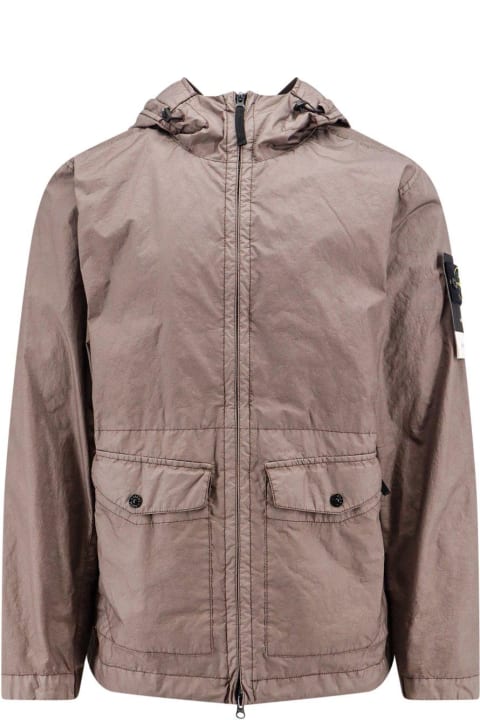 Coats & Jackets for Men Stone Island Membrana 3l Tc Zipped Hooded Jacket