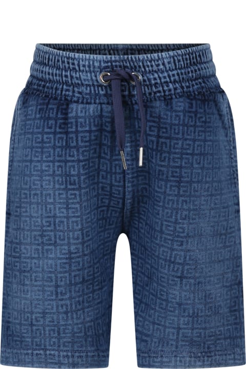 Bottoms for Boys Givenchy Blue Sports Shorts For Boy