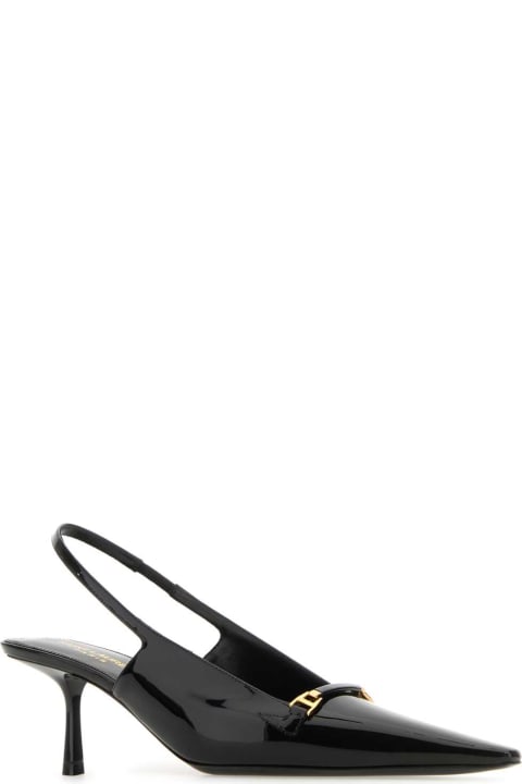 High-Heeled Shoes for Women Saint Laurent Black Leather Carine Pumps