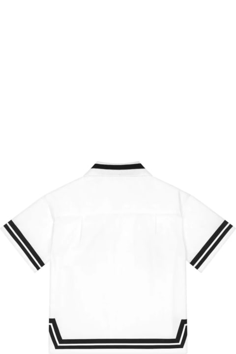 Dolce & Gabbana for Kids Dolce & Gabbana White Shirt With Patch Decorations