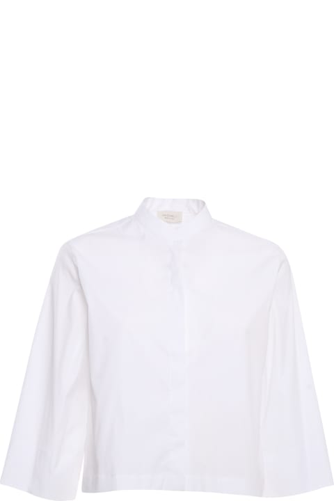 Mazzarelli Topwear for Women Mazzarelli White Cropped Shirt