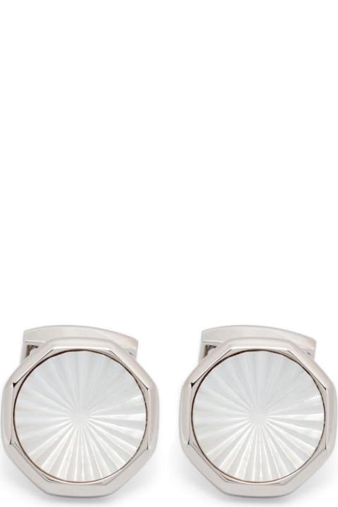 Tateossian Cufflinks for Men Tateossian Cufflinks Palladium Polished White